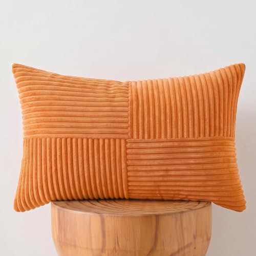 Fancy Homi 2 Packs Orange Lumbar Decorative Throw Pillow Covers 20x28 Inch - Image 7