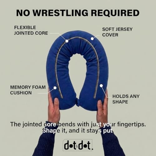 Dot&Dot Twist Memory Foam Travel Pillow, Bendable Neck Pillow - Image 4