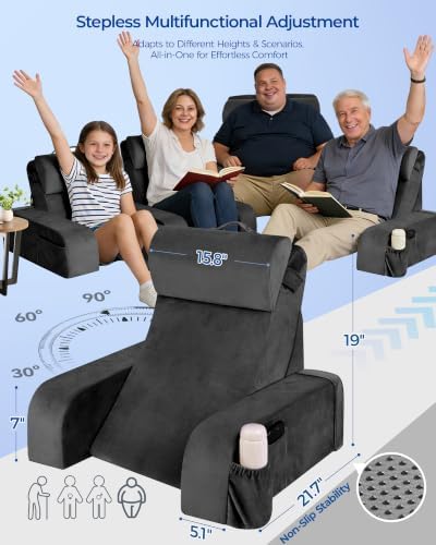 Kayfia Reading Pillow, 30-90° Stepless Adjust Angle Height - Image 2