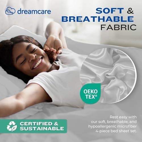 DREAMCARE Sheet Set, Cooling Microfiber, Luxury Hotel Bed Sheets - Image 6