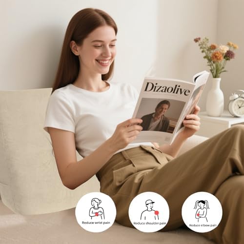 Headboard Pillow Twin, Triangular Bed Wedge Backrest Reading Pillow Cushion - Image 3
