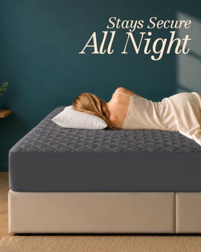 King Mattress Pad, Quilted Mattress Protector Topper fits 16" Deep Pocket - Image 4