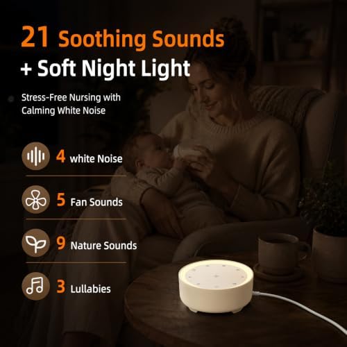 Kipcush White Noise Machine for Sleeping, Baby & Adults, High-Fidelity - Image 3