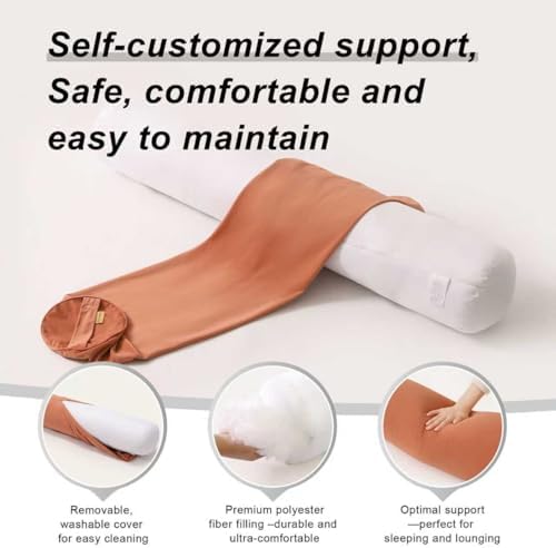 Body Pillow for Adults, Amber Orange - Image 4