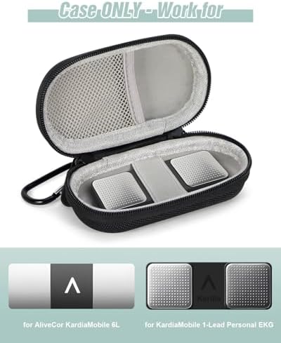 Mini Hard Shell Earbuds Case, Portable Kardia EKG Monitor Pouch Bag - Image 6