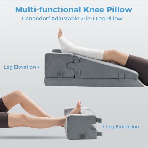 Leg Elevation Pillow for Sleeping, Foam Wedge Pillow Set for After Surgery - Image 3