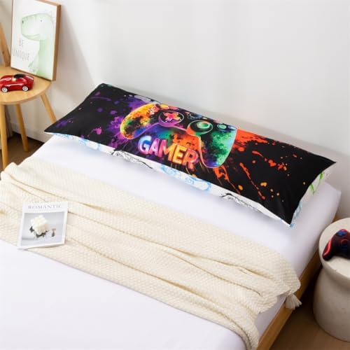 NTBED Tie Dye Gaming Body Pillow Cover Game Console Microfiber Gamer Bedding - Image 4