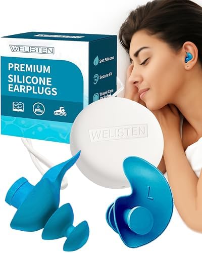 Ear Plugs for Sleeping Noise Cancelling, Reusable Soft Noise Reduction Earplugs by Welisten