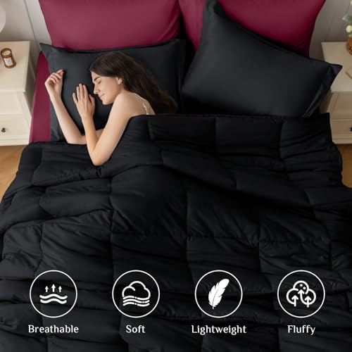 JOLLYVOGUE California King Comforter Set, Ultra-Soft Bed in a Bag 7 Pieces - Image 2