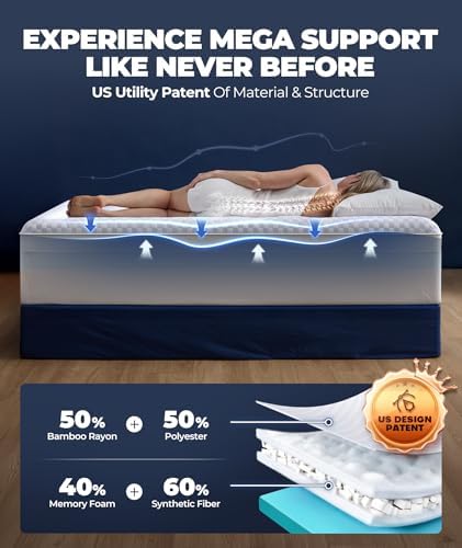 5 Inch Mega Support Memory Foam Full Size Mattress Topper - Image 3