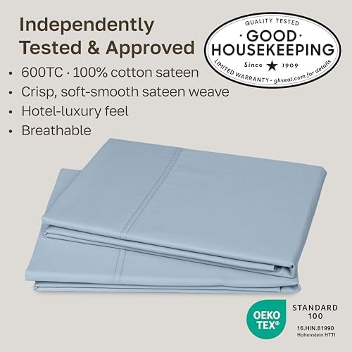 CALIFORNIA DESIGN DEN Luxuriously Soft Hotel Quality 600 Thread Count, 100% - Image 2