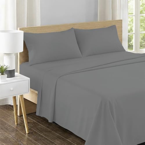 Feather & Stitch 100% Cotton Sateen 500 TC Split King Size Bed Sheet Set - Image 2