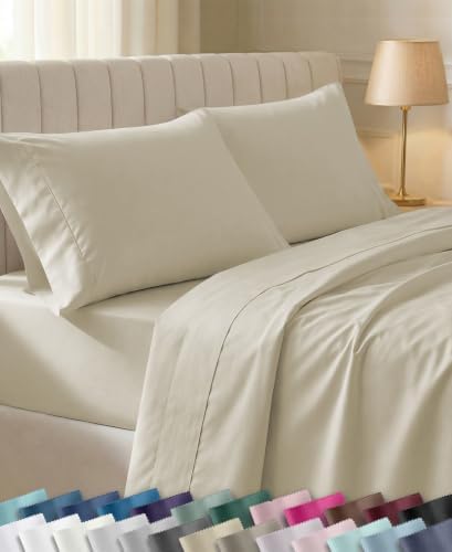 California Design Den 100% Cotton Sateen Deep Pocket King Sheet Set by CaliforniaDesignDen