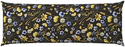 Wildflowers Butterfliese Body Pillowcase, Long Pillow Cover 20"x54" Soft by Unknown