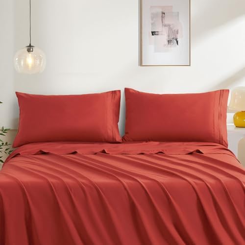 Orange Red Standard Size Pillow Cases Set of 2 - Image 2