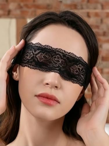 Mysterious Lace Masquerade Mask Sexy Blindfold Hollow Flower Lace Mask - Image 4