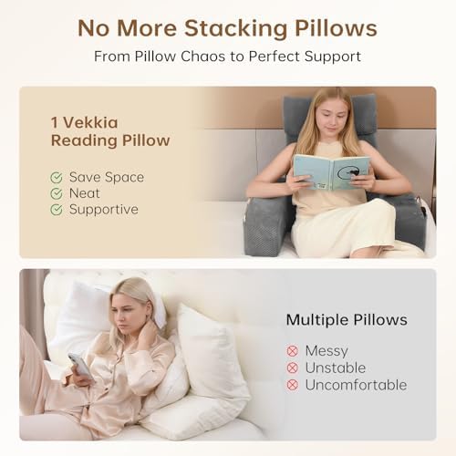 Vekkia 19'' Reading Pillow for Adults - Image 2