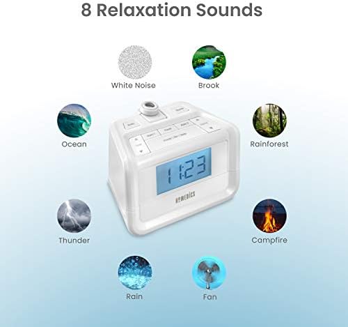 Homedics Dual Alarm Digital FM Clock Radio Time Projection - Image 3