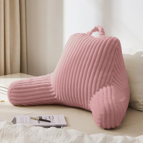 Blissful Diary Reading Pillow for Bed, Backrest Pillow, Plush Pink by BlissfulDiary