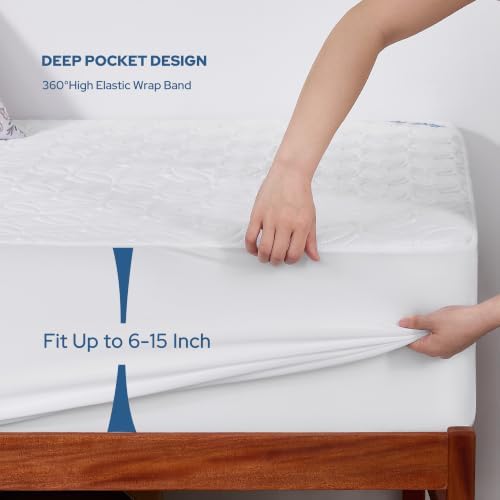 BEDLORE Waterproof Mattress Protector, Twin XL Size Mattress Pad - Image 4