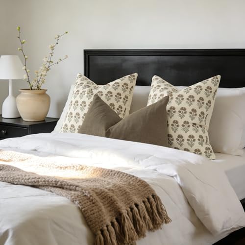 Farmhouse Floral Pillow Covers 18x18 Set of 2, Country Botanical Throw Pillow - Image 5
