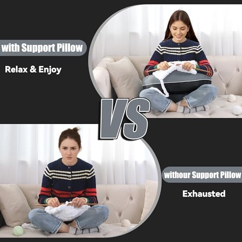 HOMBYS Crochet Lap Pillow, Arm Support Pillow - Image 3