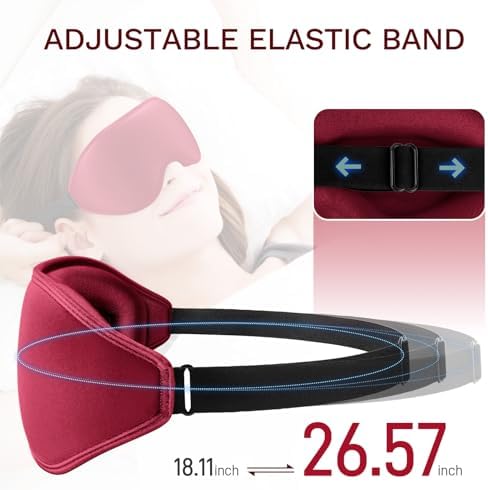 FlyCoco 99% Fully Block Out Light Eye Sleep Mask, 3D Deep Contoured Eyes Cover - Image 6