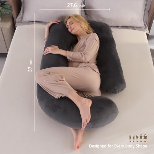 Pregnancy Pillows for Sleeping, 57-inch U Shaped Full Body Maternity Pillow - Image 5