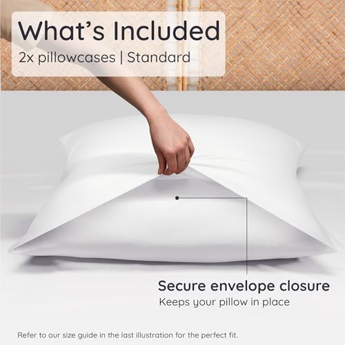 Bambaw 100% Viscose Derived from Bamboo Pillowcase Standard Size – Set of 2 - Image 2