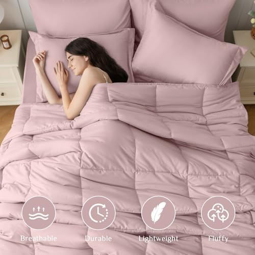 JOLLYVOGUE Queen Comforter Set, Ultra-Soft Bed in a Bag Queen Size 7 Pieces - Image 2