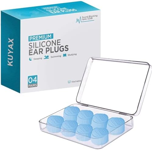 Ear Plugs for Sleeping, Reusable Silicone Moldable Noise Cancelling Sound by Kuyax