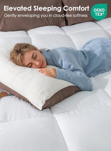 QUEEN ROSE California King Mattress Topper Cooling Extra Thick 3D Snow Down - Image 4