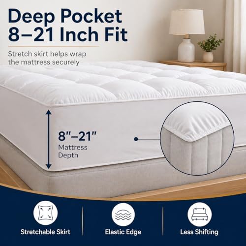 West Month Mattress Topper 1000gsm Premium Quilted, Mattress Cover - Image 4