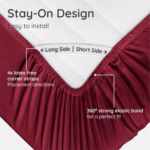 Bambaw 100% Viscose Derived from Bamboo Fitted Sheet Twin XL - Image 6