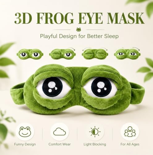 3D Frog Eye Mask, Adjustable Eyelids - Image 5
