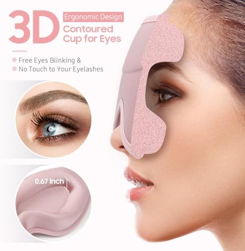BeHoomi Sleep Mask, 2 Packs Premium Eye Mask - Image 3