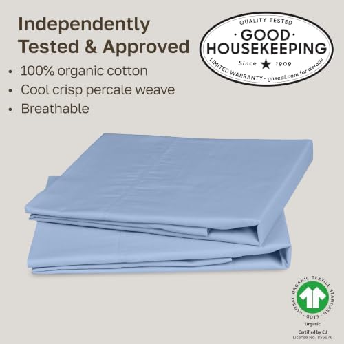 California Design Den 100% Organic Cotton 2-Pack Standard Pillow Case - Image 2