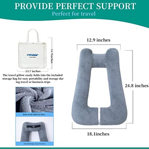FHSGGP Travel Pillow Car Pillow Kid Car Sleeping Gray - Image 3