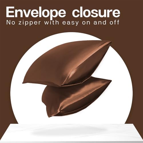 MR&HM Satin Pillowcase 2 Pack, Queen Size 20"x30" - Image 6