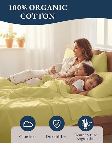 LANE LINEN Queen Size Bed Sheets 100% Organic Cotton Soft 4pc - Image 6