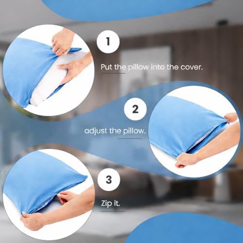 EVOLIVE Body Pillow Cover 21"x54", Microfiber, Hidden Zipper - Image 6
