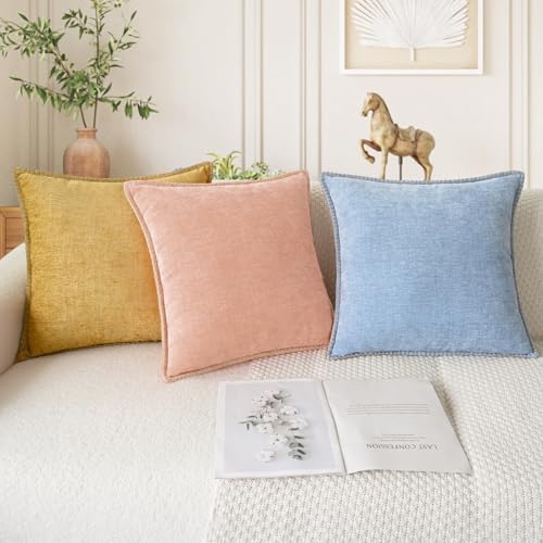 CaliTime Decorative Couch Throw Pillow Covers 20 X 20 Inches Gold - Image 5