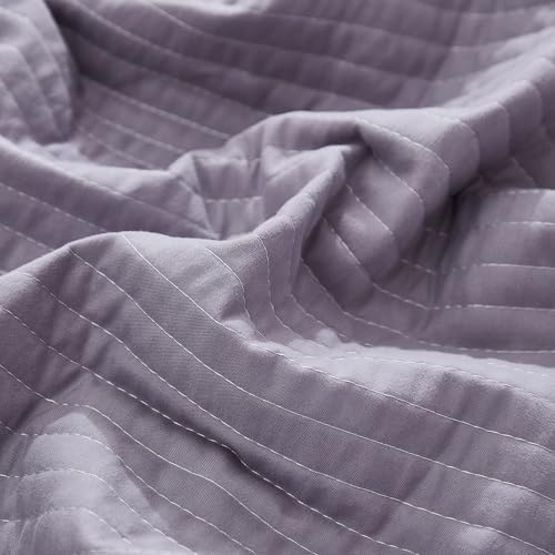 Quilted Body Pillow Cover, Striped Long Size 21"x54" Body Pillowcase 1PC Soft - Image 6