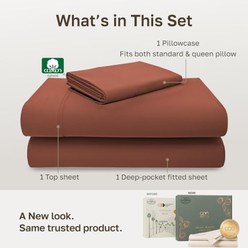 California Design Den 600 Thread Count Twin Size Bed Sheet Set - Image 3