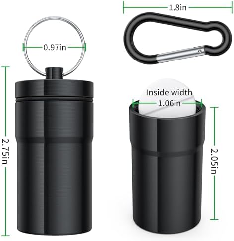 Urekt Portable Pill Case Keychain, Large Waterproof Aluminum Pill Box - Image 7