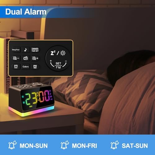 JALL Digital Alarm Clock with FM Radio - Image 4
