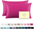 Silk Pillow Cases 2 Pack, Soft Breathable and Sliky Queen Size Pillow Cases Set by Suatien