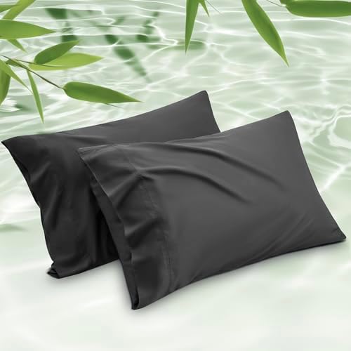 Bedsure King Size Pillow Cases Set of 2, 100% Rayon Derived from Bamboo by BEDSURE