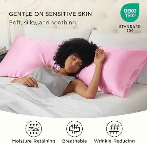 Bedsure Body Pillow Pillowcase, Similar to Silk Pillow Case - Image 2