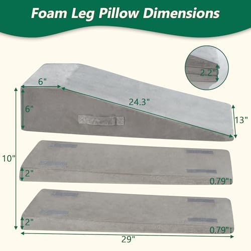 3 Heights Leg Elevation Pillow Blood Circulation, L 29" - Image 2
